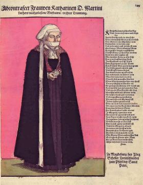Katarzyna von Bora jako mniszka, ilustracja z epoki
