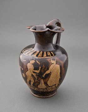 Oinochoe (naczynie do nabierania i rozlewania wina), I poł. IV w. p.n.e., ze zb. Muzeum Narodowego w Krakowie