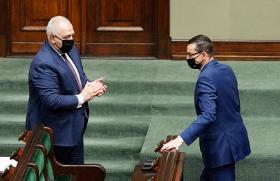 Jacek Sasin i Mateusz Morawiecki.
