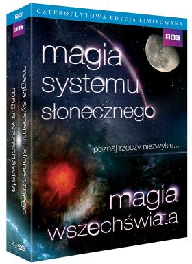Zestaw „Magia systemu słonecznego/Magia Wszechświata”. Po Wszechświecie w kapciach? Proszę bardzo. Z przewodnikiem wycieczki prof. Brianem Coxem. Przybliżony czas podróży – 13 mld lat. Wyjątkowy serial BBC w limitowanej edycji na DVD. Cena: 99,99 zł.