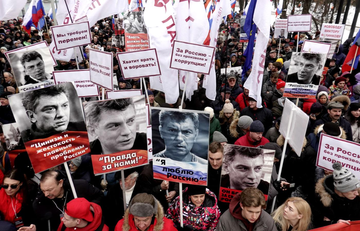 Wiec pamięci Borysa Niemcowa w Moskwie, 2019 r.
