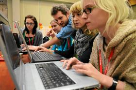 Warsztaty programowania organizowane przez Rails Girls w Parku Technologicznym we Wrocławiu