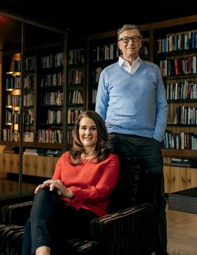 Bill Gates - współzałożyciel korporacji Microsoft. Melinda Gates - bizneswoman i filantropka.