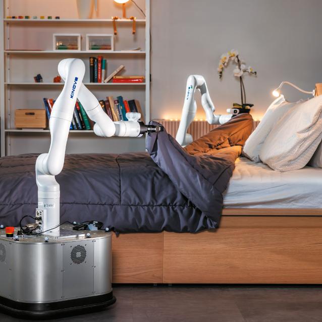 Słanie łóżka to jedno z domowych zadań, które można by ewentualnie powierzyć robotom takim, jak TidyBot, nad którym pracuje w Stanford University Jeannette Bohg, inżynier komputerowy.