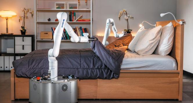 Słanie łóżka to jedno z domowych zadań, które można by ewentualnie powierzyć robotom takim, jak TidyBot, nad którym pracuje w Stanford University Jeannette Bohg, inżynier komputerowy.