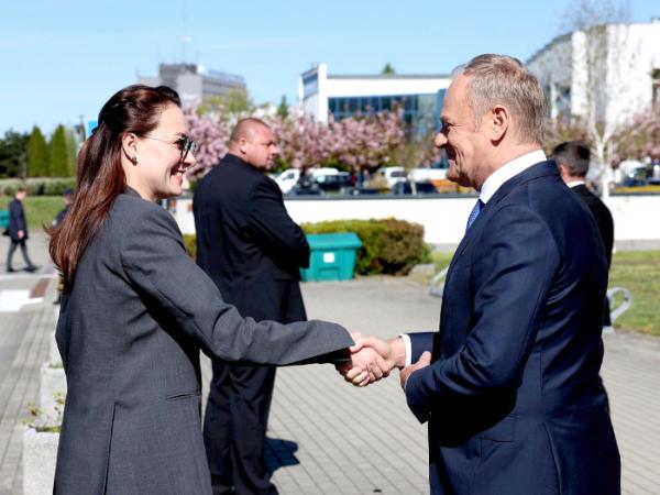 Premier Polski Donald Tusk i premier Ukrainy Julia Swyrydenko. Rzeszów, 27 kwietnia 2026 r.