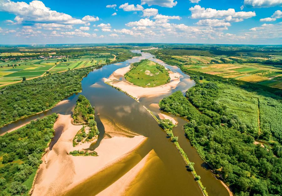 Usypane z niesionego piasku ławice są nie tylko ostojami wielu gatunków ­ptaków, ale odgrywają też rolę w samooczyszczaniu się wód rzeki. Nie ma na nie miejsca w uregulowanej dla żeglugi rzece.