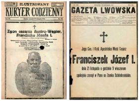 Krakowskie i lwowskie gazety odnotowały zgon władcy na pierwszych stronach.