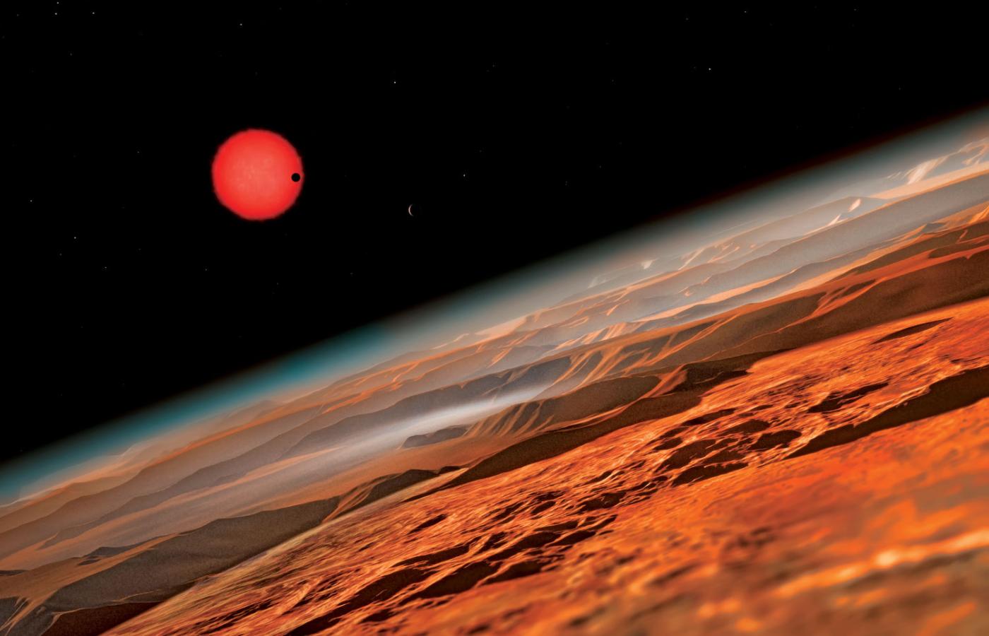 Jedna z wizualizacji odkrytego układu TRAPPIST-1