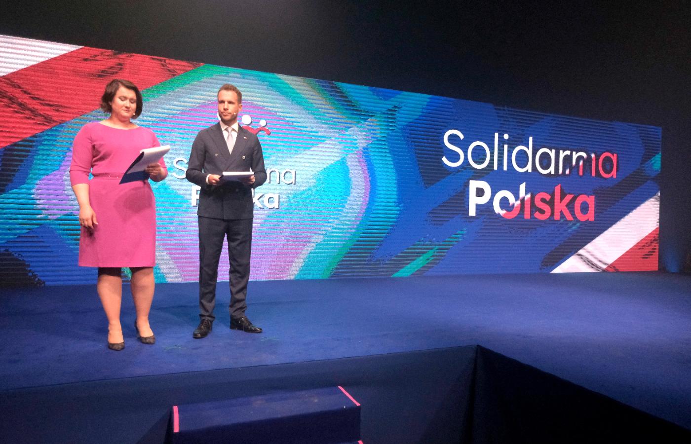Anna Siarkowska i Jan Kanthak podczas niedawnej konwencji Solidarnej Polski