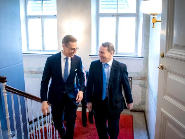 Alexander Stubb i Radosław Sikorski. Helsinki, marzec 2024 r.