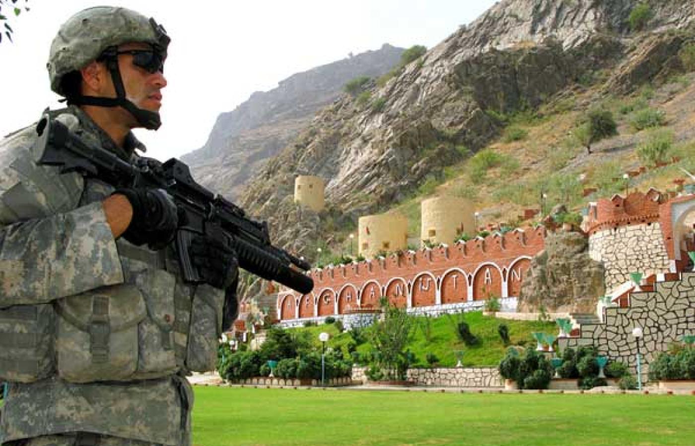 Amerykański żołnierz na granicy pakistańsko-afgańskiej