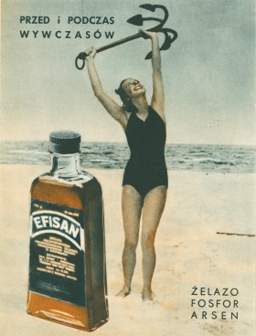 Przedwojenna reklama preparatu z żelazem.