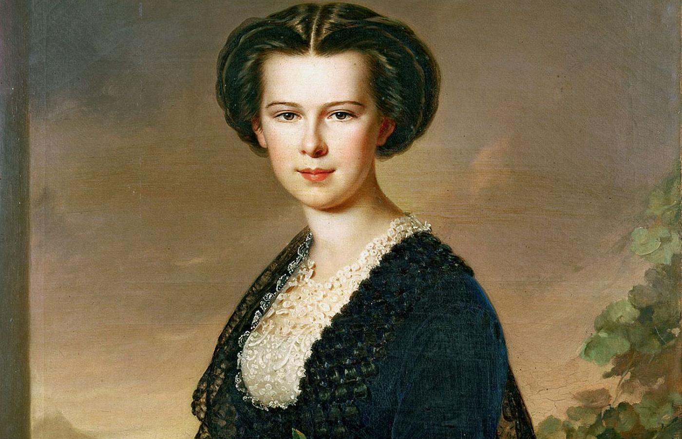Elżbieta w wieku 28 lat, malował Anton Eisle, 1865 r.