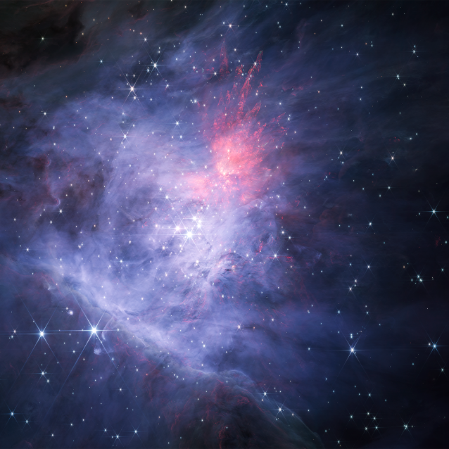 Mgławica w Orionie uchwycona instrumentem NIRCam na JWST.
