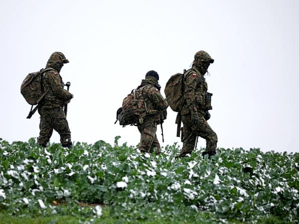 Patrol żołnierzy w Przewodowie