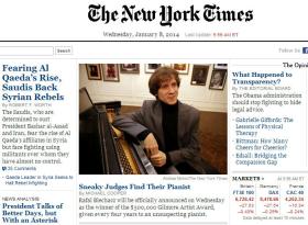 Artykuł o nagrodzie dla pianisty Rafała Blechacza na stronie głównej „New York Timesa”