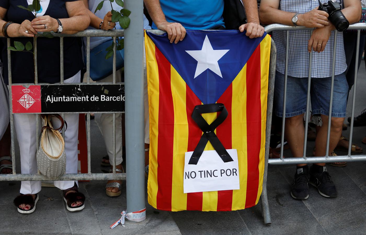 Protesty zwolenników autonomii Katalonii w Barcelonie