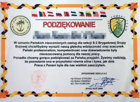 Podziękowanie to miła pamiątka, ale pracy Hazimowi nie zastąpi