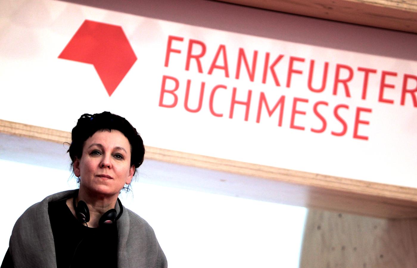 Olga Tokarczuk na targach książki we Frankfurcie