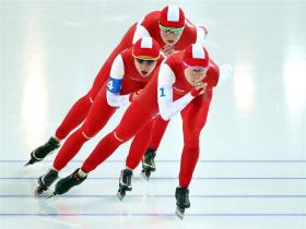 Polskie panczenistki: Luiza Złotkowska, Natalia Czerwonka and Katarzyna Bachleda-Curuś