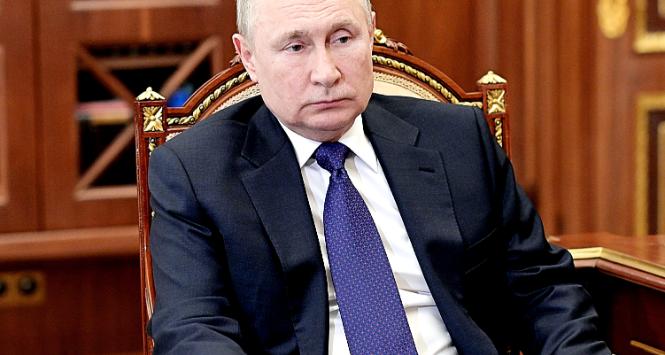 Władimir Putin podczas spotkania z merem Sankt Petersburga. Moskwa, 1 marca 2022 r.