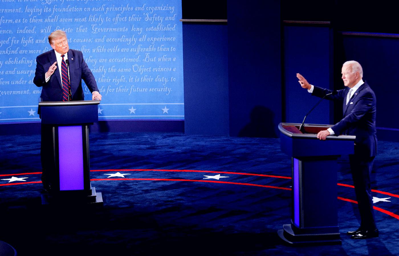 Przygnębiającym widowiskiem okazała się pierwsza przedwyborcza debata telewizyjna Donalda Trumpa z Joem Bidenem.