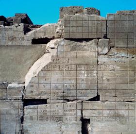 Cyfry egipskie, świątynia Amona, Karnak, okres XIX dynastii (1320–1200 p.n.e.)