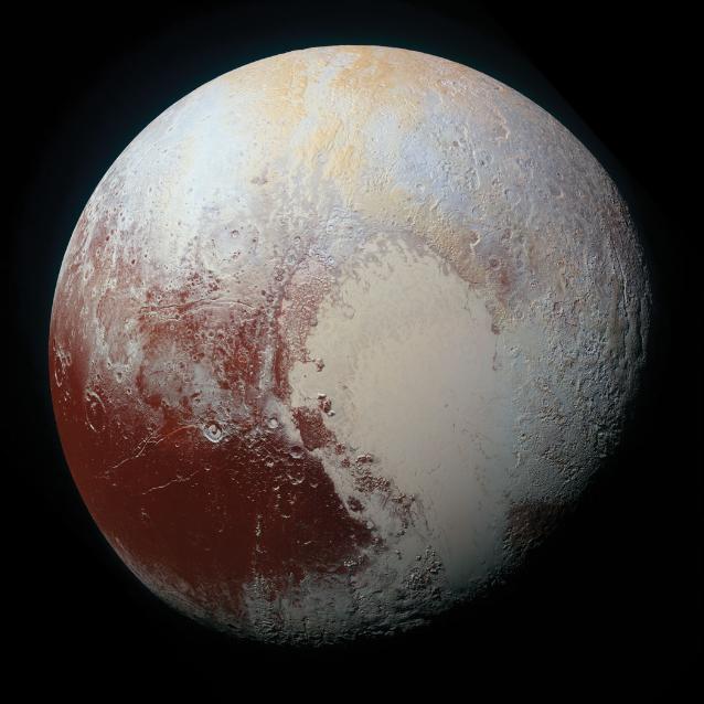 Sputnik Planitia, lewy płat „serca” Plutona, stanowi połowę dowodu na masywną kolizję.