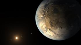 Kepler-186f okrąża co 130 dni niewielką gwiazdę typu czerwony karzeł. 490 lat świetlnych od Ziemi.