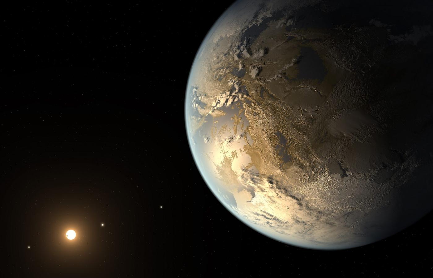 Kepler-186f okrąża co 130 dni niewielką gwiazdę typu czerwony karzeł. 490 lat świetlnych od Ziemi.