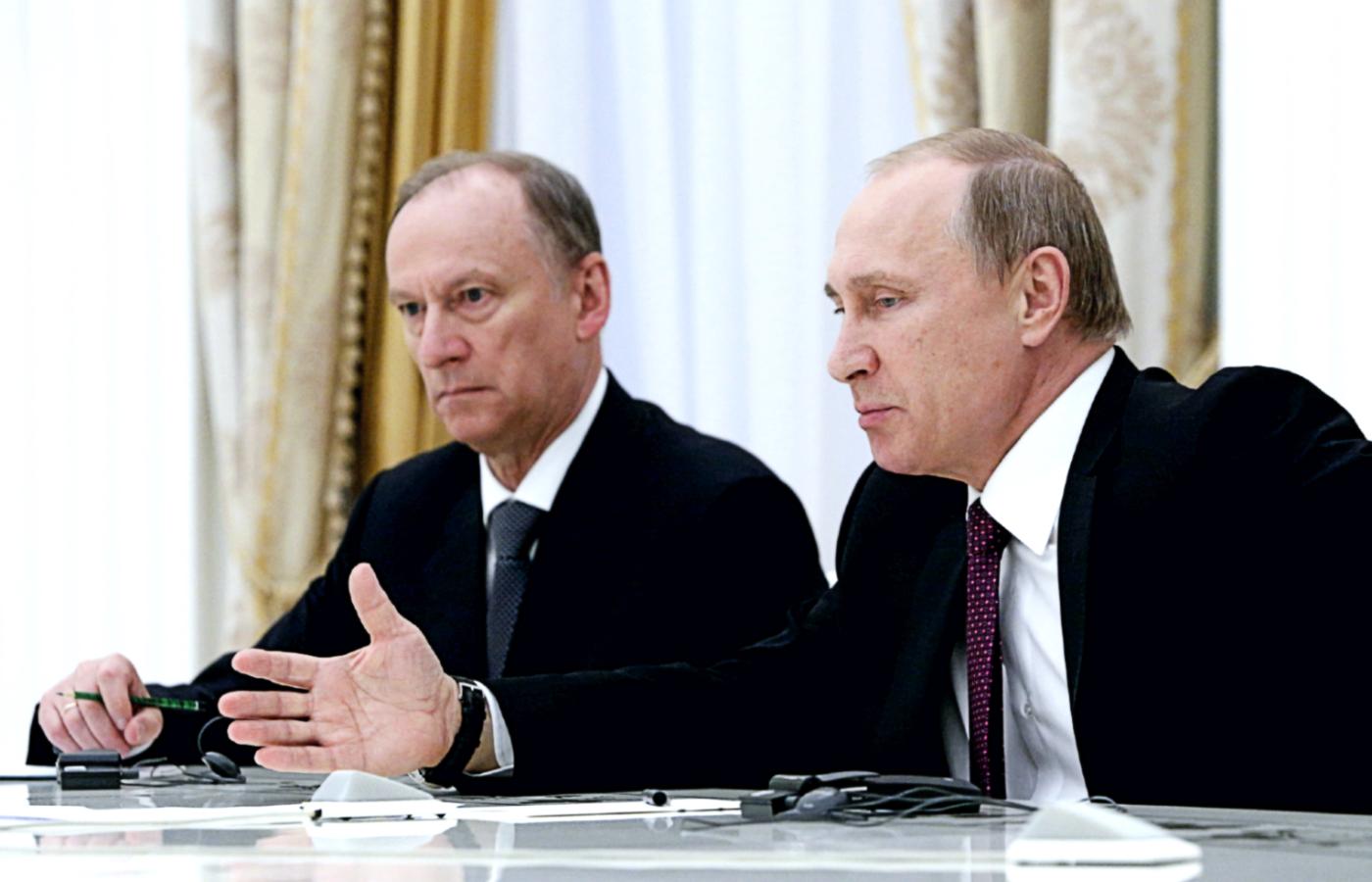 Nikołaj Patruszew i Władimir Putin, zdjęcie z 2015 r.