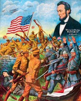 „Prawdziwi synowie wolności” – plakat werbunkowy armii amerykańskiej z 1918 r.