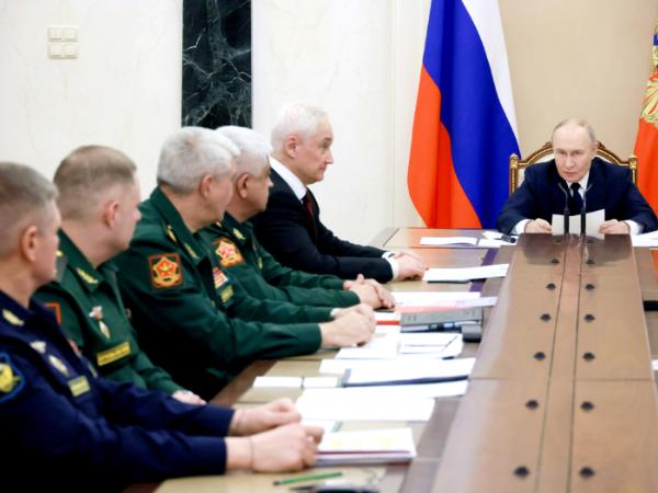 Spotkanie Władimira Putina z przedstawicielami wojska i ministrem obrony, 29 grudnia 2025 r.