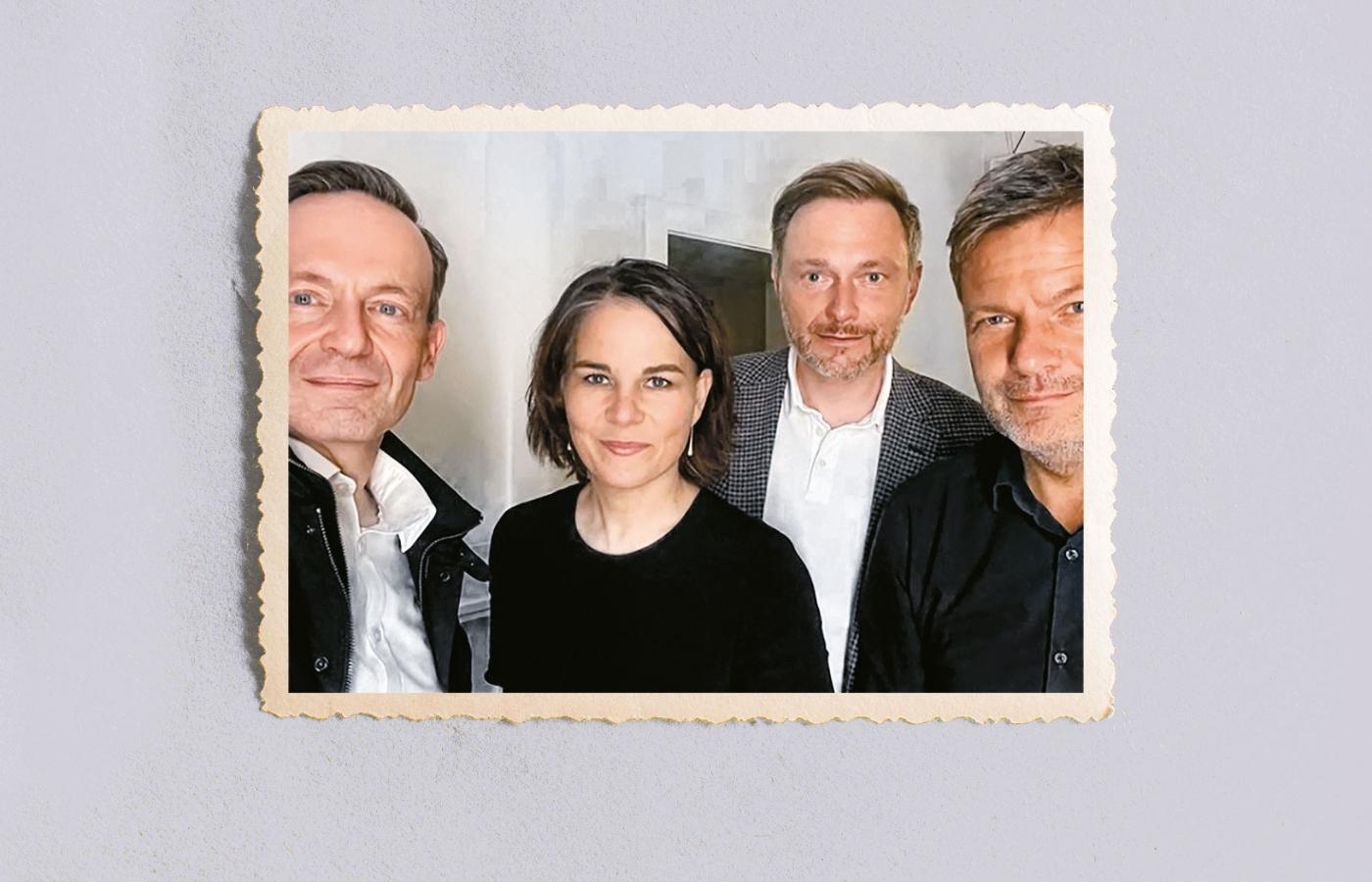 Od lewej: Volker Wissing (Zieloni), Annalena Baerbock (Zieloni), Christian Lindner (FDP) i Robert Habeck (Zieloni) – kogo wybiorą na kanclerza?