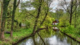 Rezerwat biosfery Spreewald – Wenecja północy                     Rezerwat biosfery Lasu Szprewaldzkiego położony jest ok. 100 kilometrów na południe od Berlina i zajmuje powierzchnię 47 500 hektarów. Od 1991 roku obszar ten znajduje się na liście UNESCO. Największą atrakcją regionu jest sieć kanałów wodnych o łącznej długości 1500 kilometrów wijących się wśród bujnej roślinności oraz tutejszych domów, do których można dotrzeć jedynie łódką. Turyści chętnie korzystają z kajaków, łodzi flisackich oraz licznych miejsc biwakowych.