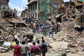 Zniszczenia po ostatnim trzęsieniu ziemi w Nepalu.