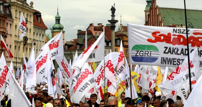 Demonstracja rolników w Warszawie.
