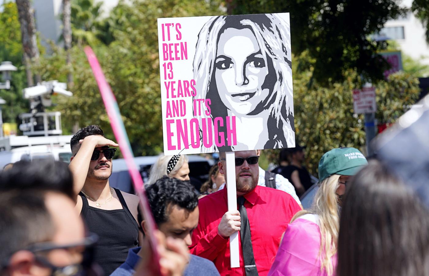 Demonstracja poparcia dla Britney Spears. Los Angeles, 29 września 2021 r.