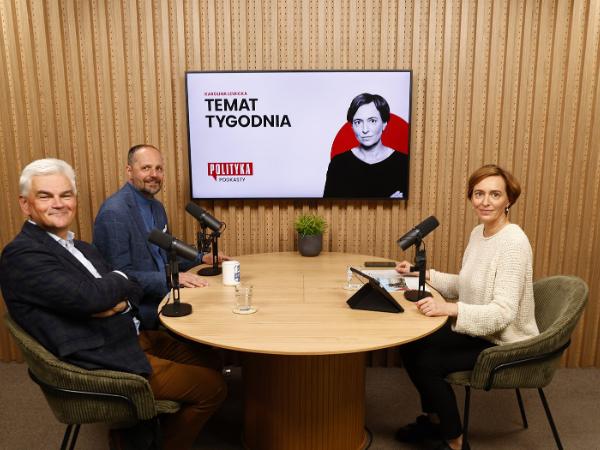 Od lewej: Edwin Bendyk, Wojciech Szacki, Karolina Lewicka