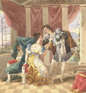 Scena z pierwszego aktu opery „Wesele Figara” Mozarta.