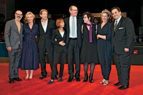 Twórcy serialu „Olive Kitteridge”, który zrobił na festiwalu furorę. Frances McDormand (tytułowa Olive) druga z prawej.