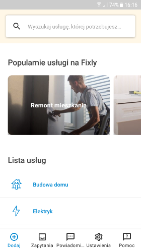 Fixly – aplikacja do zlecenia usług