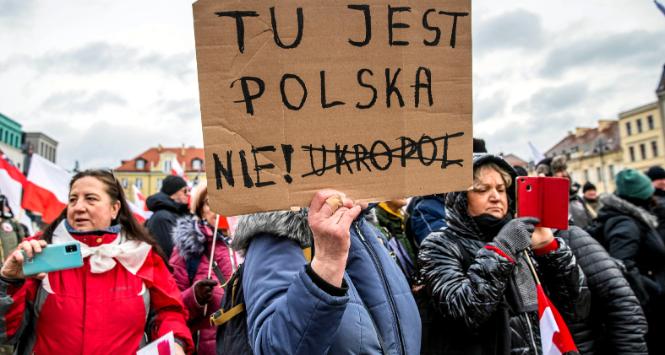 Antyukraińskie nastroje w Polsce. Na zdjęciu pikieta Kamractwa Rodaków w Bydgoszczy, marzec 2023 r.