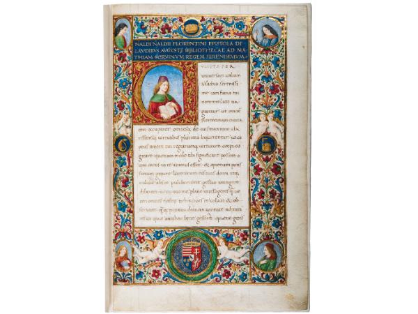 XV-wieczny rękopis z biblioteki króla Macieja Korwina.