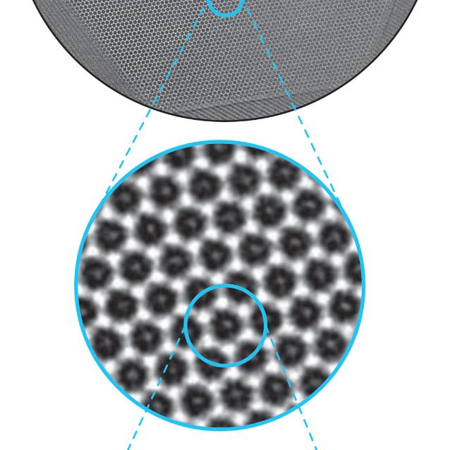 Źródło: “Cryo-em Structures of Atomic Surfaces and Host-guest Chemistry in Metal-organic Frameworks”, Yuzhang Li i in., Matter, Tom 1, nr 2; 7 sierpnia 2019