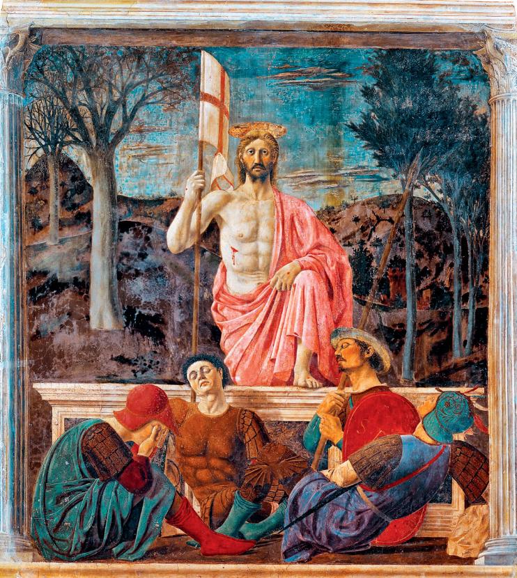 „Zmartwychwstanie” (fresk z 1460 roku, muzeum w Sansepolcro).