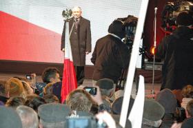 Gdy na scenę wyszedł prezes PiS tłum zaczął skandować jego imię. Nie był to jednak ten sam entuzjazm, co jeszcze kilka lat wcześniej.