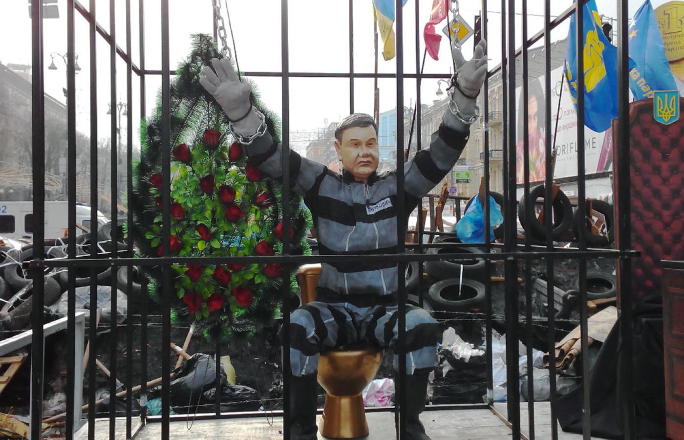 Tak protestujący na Majdanie chcieliby widzieć Janukowycza.