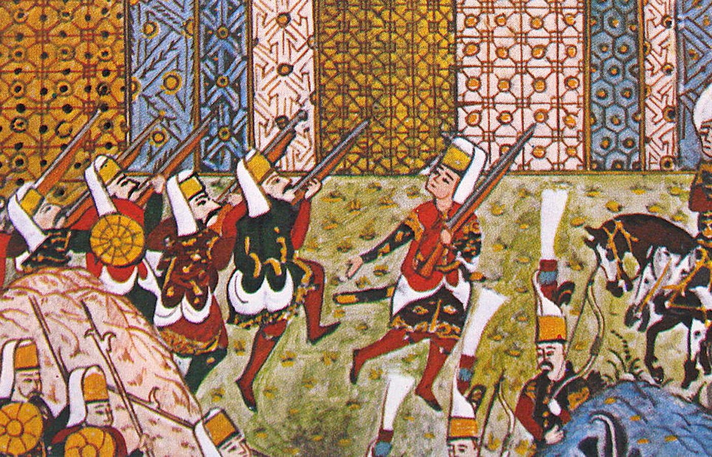 Oblężenie Rodos na tureckiej ilustracji z epoki
